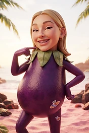 Brainrot Me character: Eggplant in In hawi