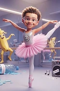 Brainrot Me character: Ballerina in Ballerina class