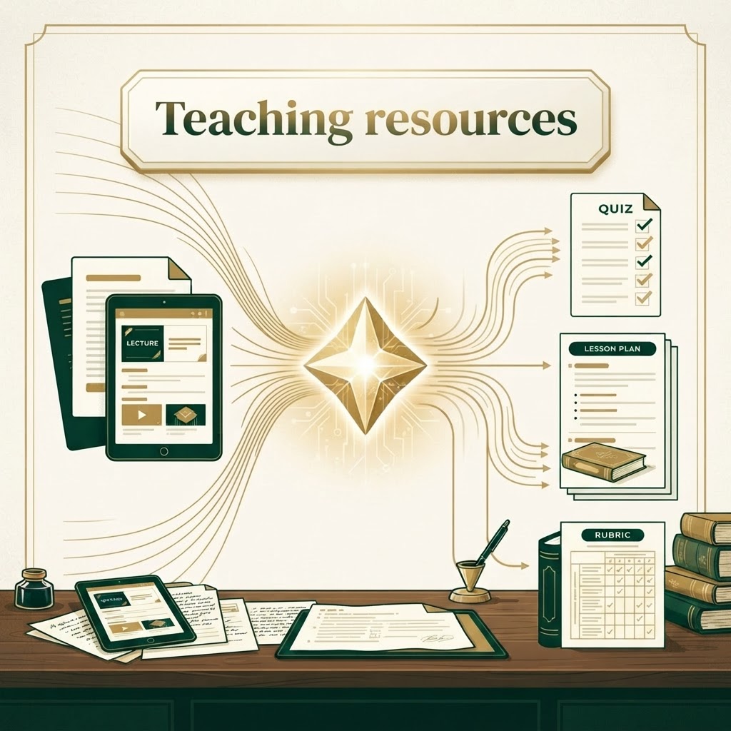 Professor teaching students