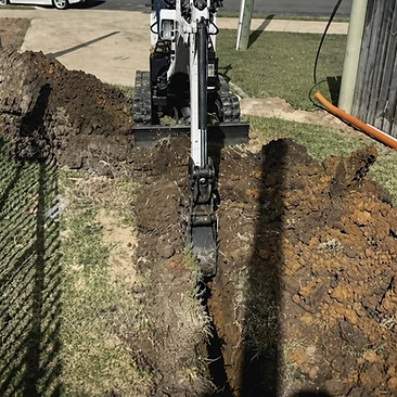 Tight access trenching — fence line dig
