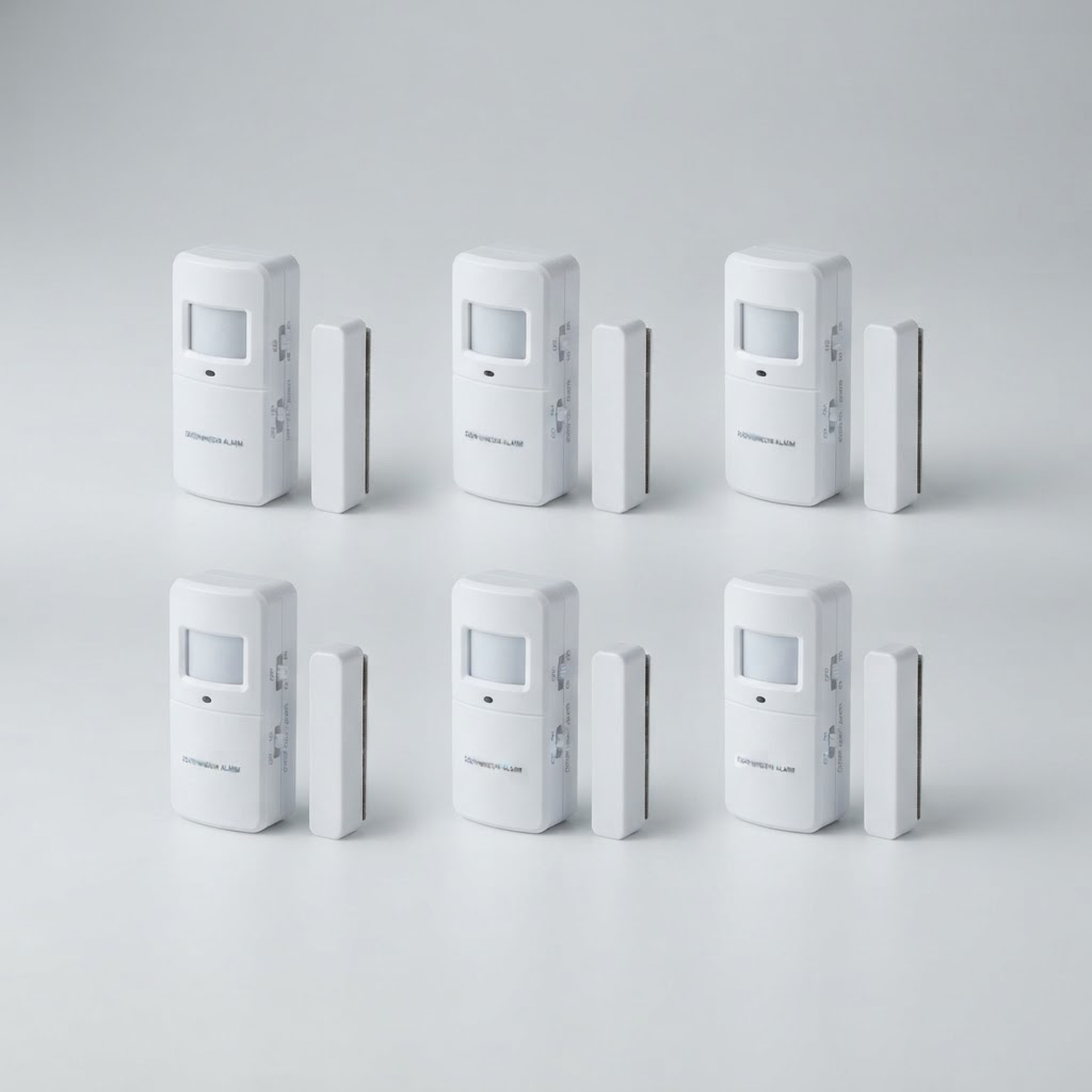 Battery-Powered Door & Window Alarms (6-Pack)