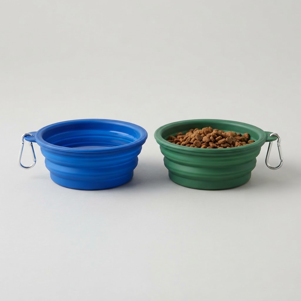 Collapsible Pet Water & Food Bowls (2-Pack)