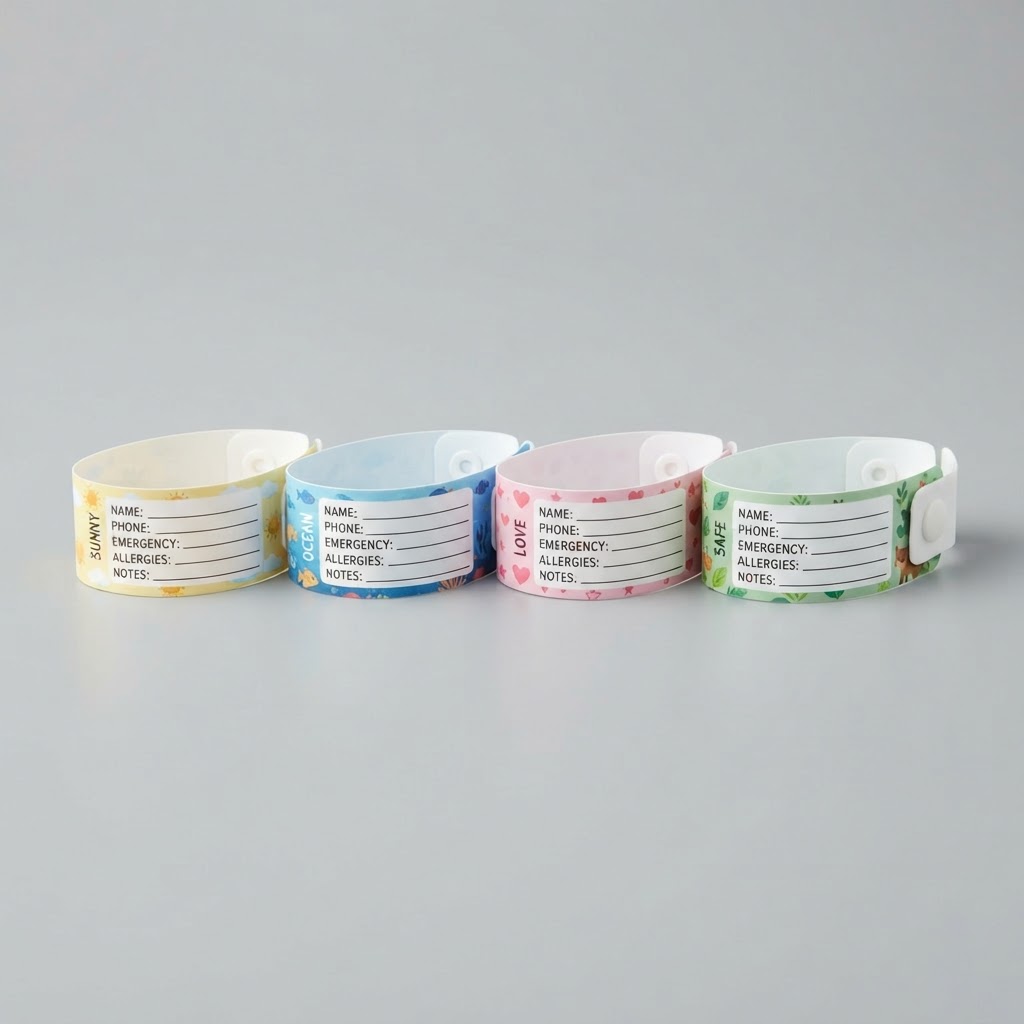 Child ID Wristbands (Write-On, Waterproof)