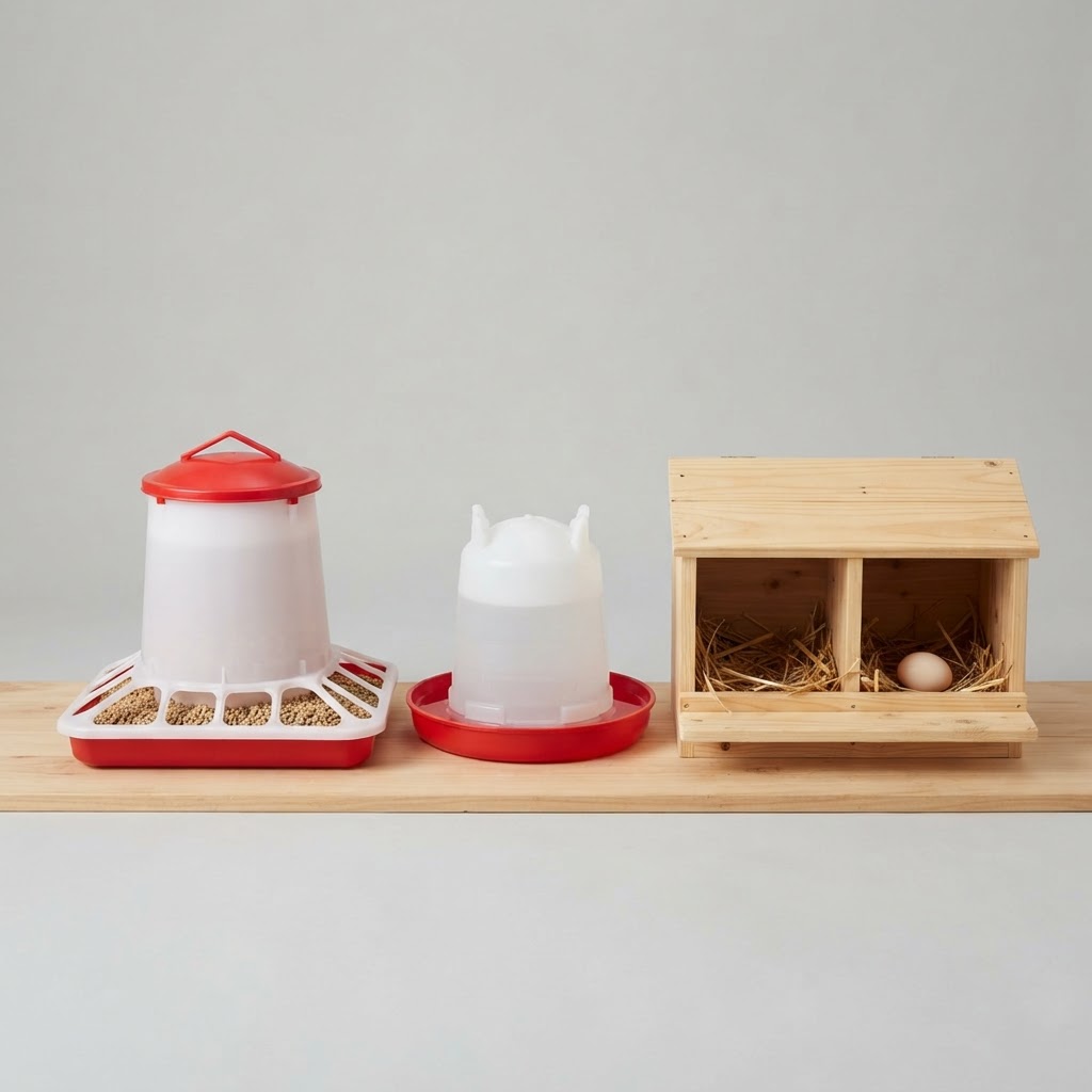 Chicken Coop Starter Kit (Feeder, Waterer, Nesting Boxes)