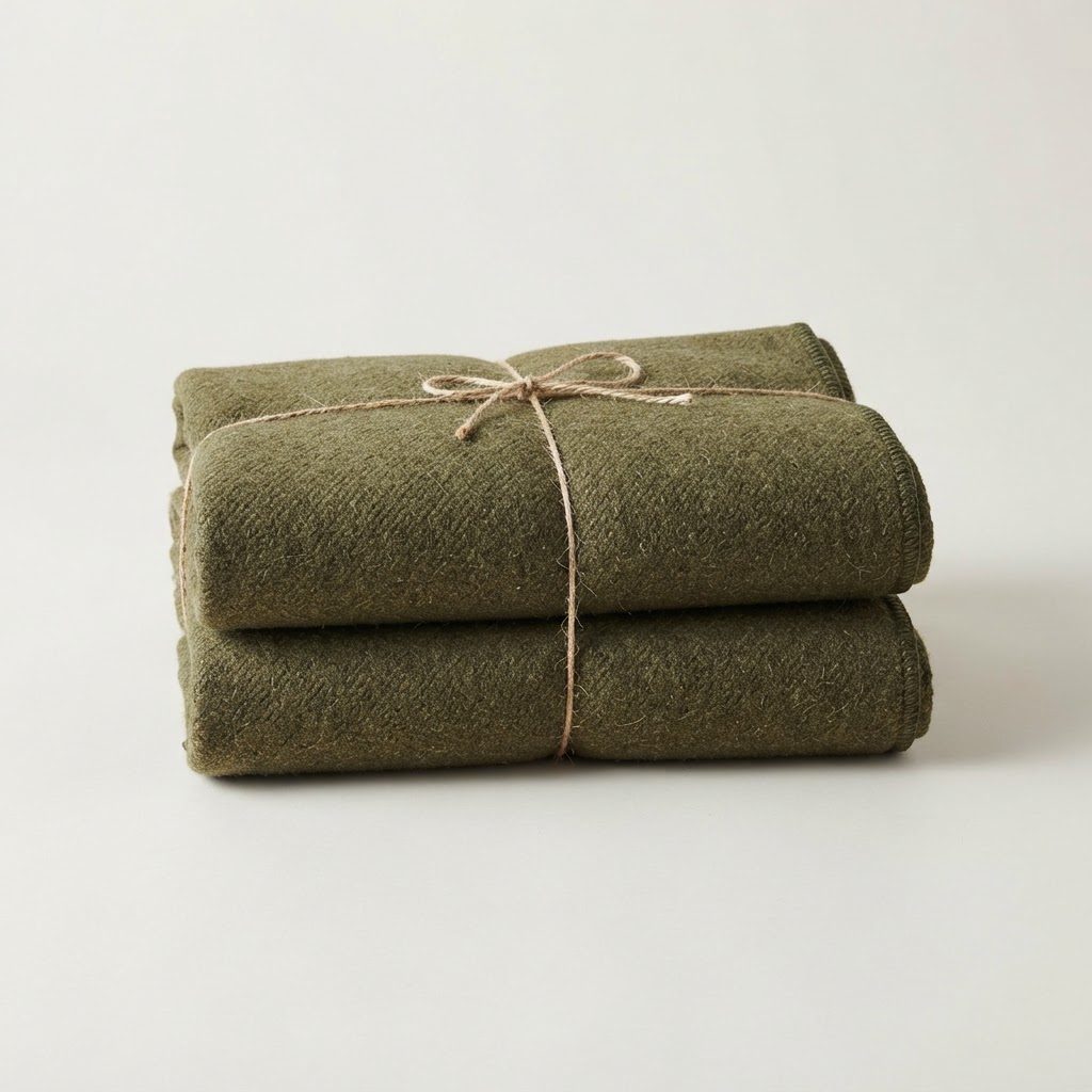 Wool Blankets (Military Surplus Style, 2-Pack)