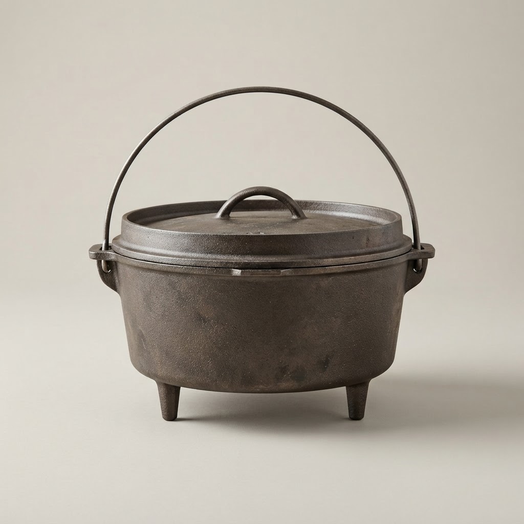 Dutch Oven (Cast Iron, 6-Qt, Camp Style)
