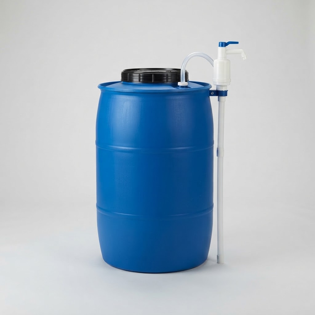55-Gallon Emergency Water Storage Barrel + Pump