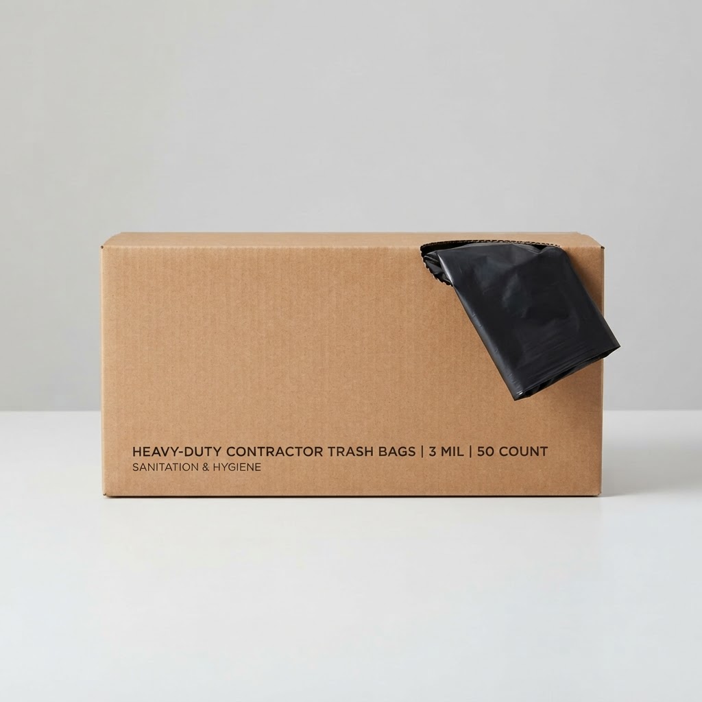Heavy-Duty Contractor Trash Bags (3 mil, 50 ct)