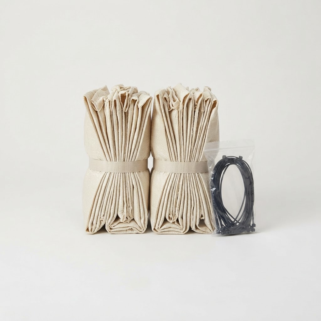 Empty Sandbags (100-Pack, Tie Kit)