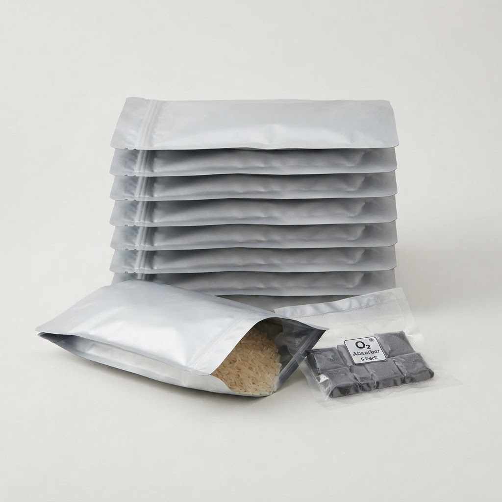 Mylar Bags + Oxygen Absorbers (Long-Term Food Storage)
