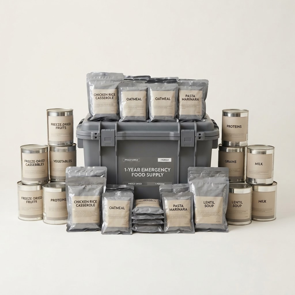 1-Year Emergency Food Supply (Freeze-Dried, 1 Person)