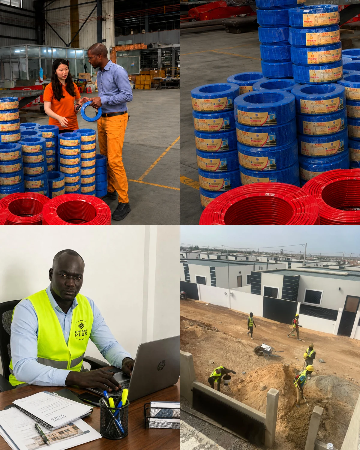 LIFE BATI PLUS — Factory inspection, materials, field team and construction site