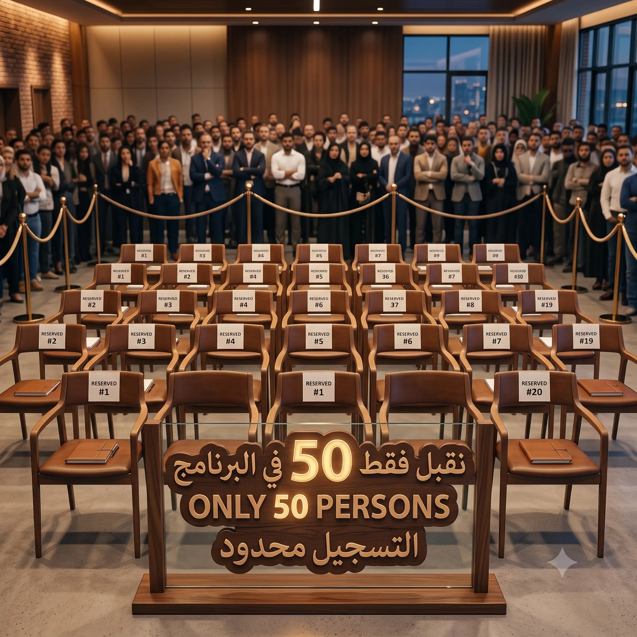 50 مقعد محجوزة فقط