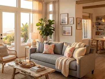 Sofá 3 Lugares Suede Cinza - Seminovo — foto 1