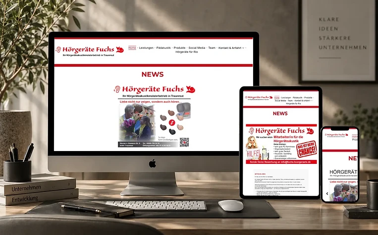 Website vor der Zusammenarbeit