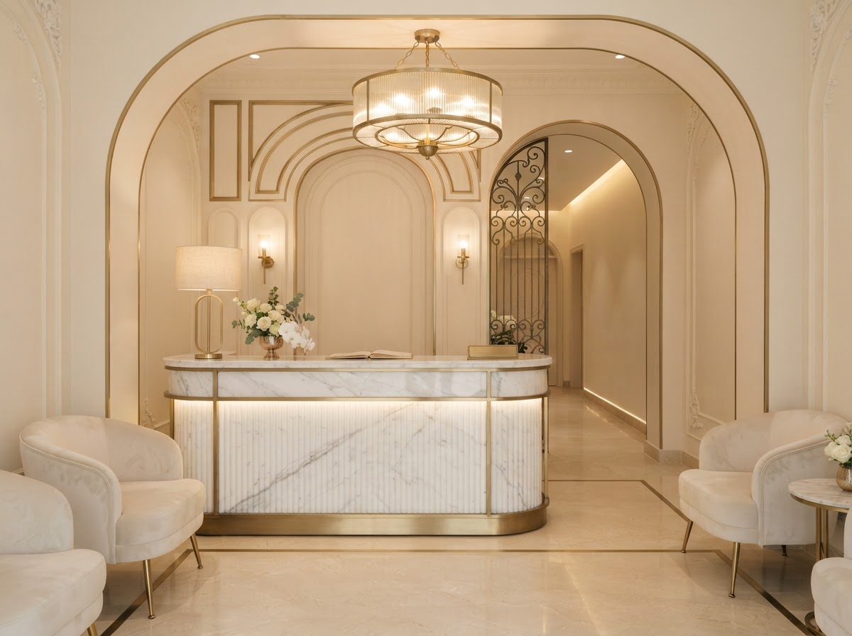The Reception at Samias Beauty Clinic