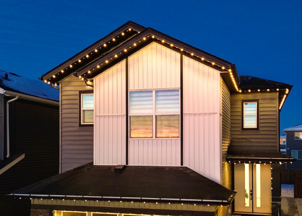 Modern Gable with Amber Track Glow