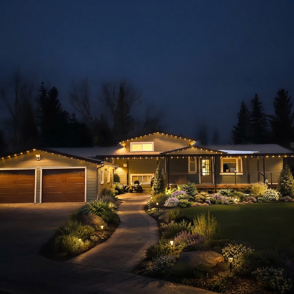 After — permanent LED lighting