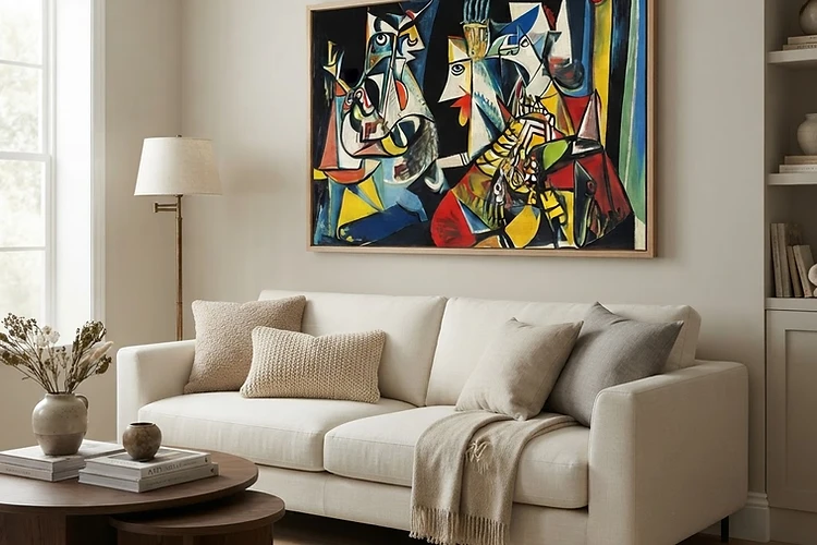cubist, geometric, fragmented portraiture-Inspired Fine Art Portrait Collection - 84 Hand-Painted Works — featured artwork