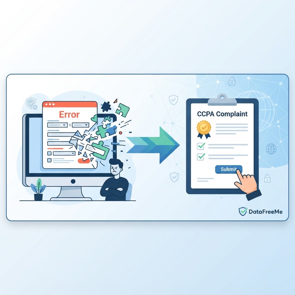 Data Broker Broken Opt Out Form: Submit CCPA Complaint