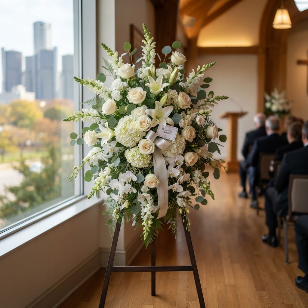 Elegant Floral Arrangements for Memorials in Detroit