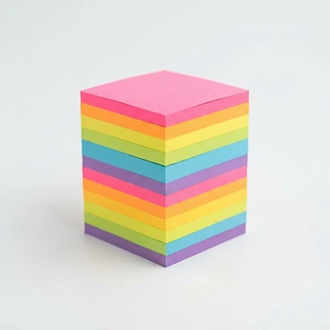 פתקיות דביקות 3x3 12 יח'
