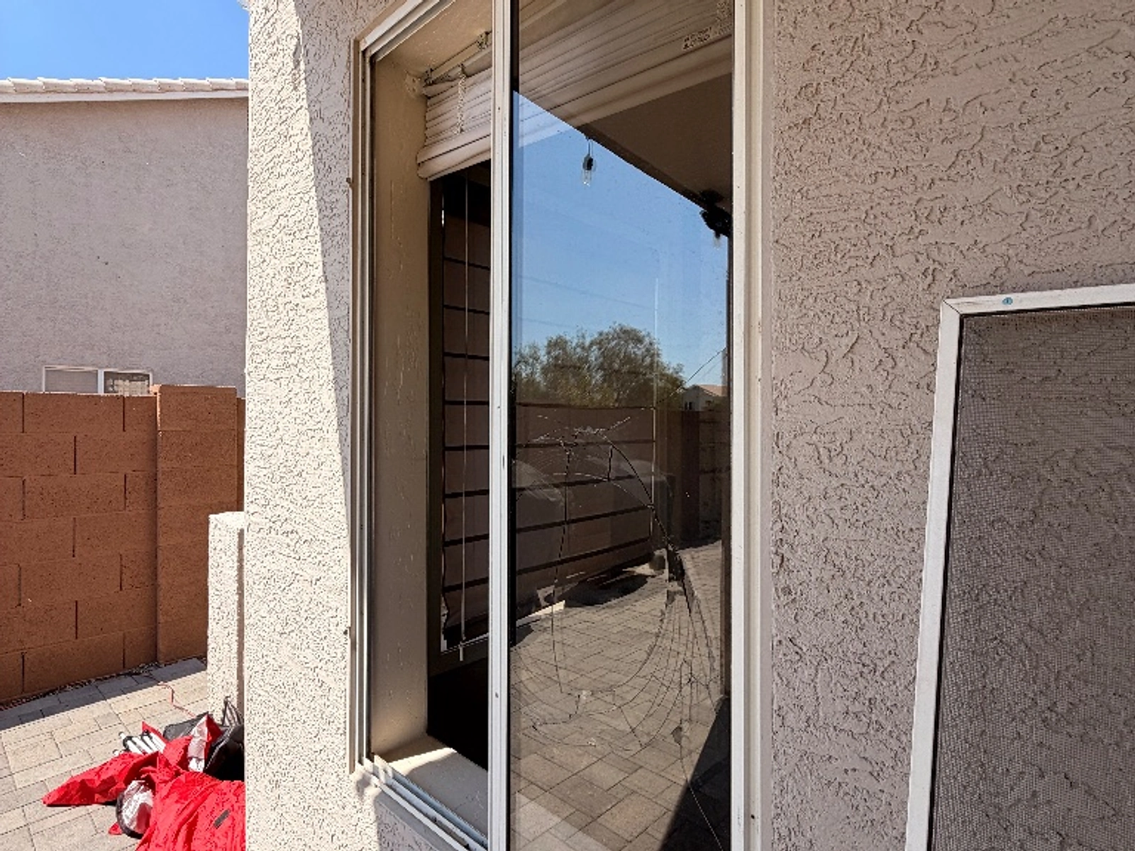 Sliding Patio Door Glass Replacement - before