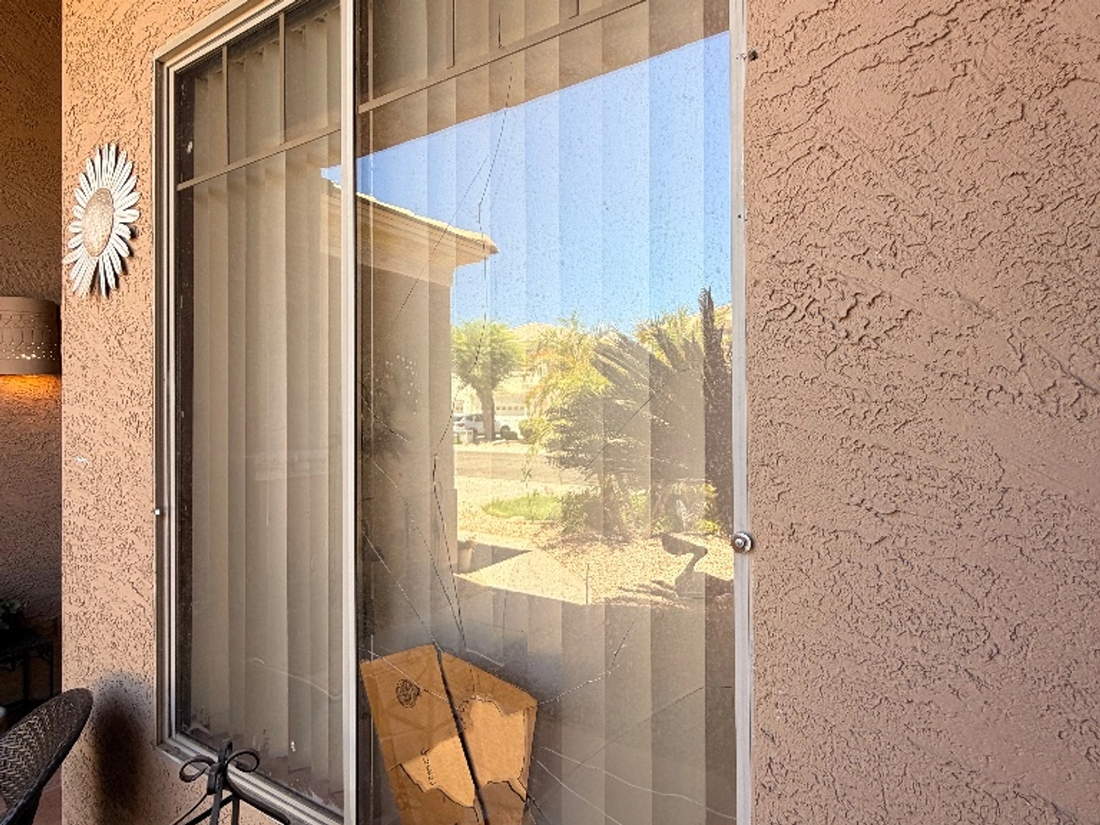 Spider-Cracked Sliding Window Repair - before