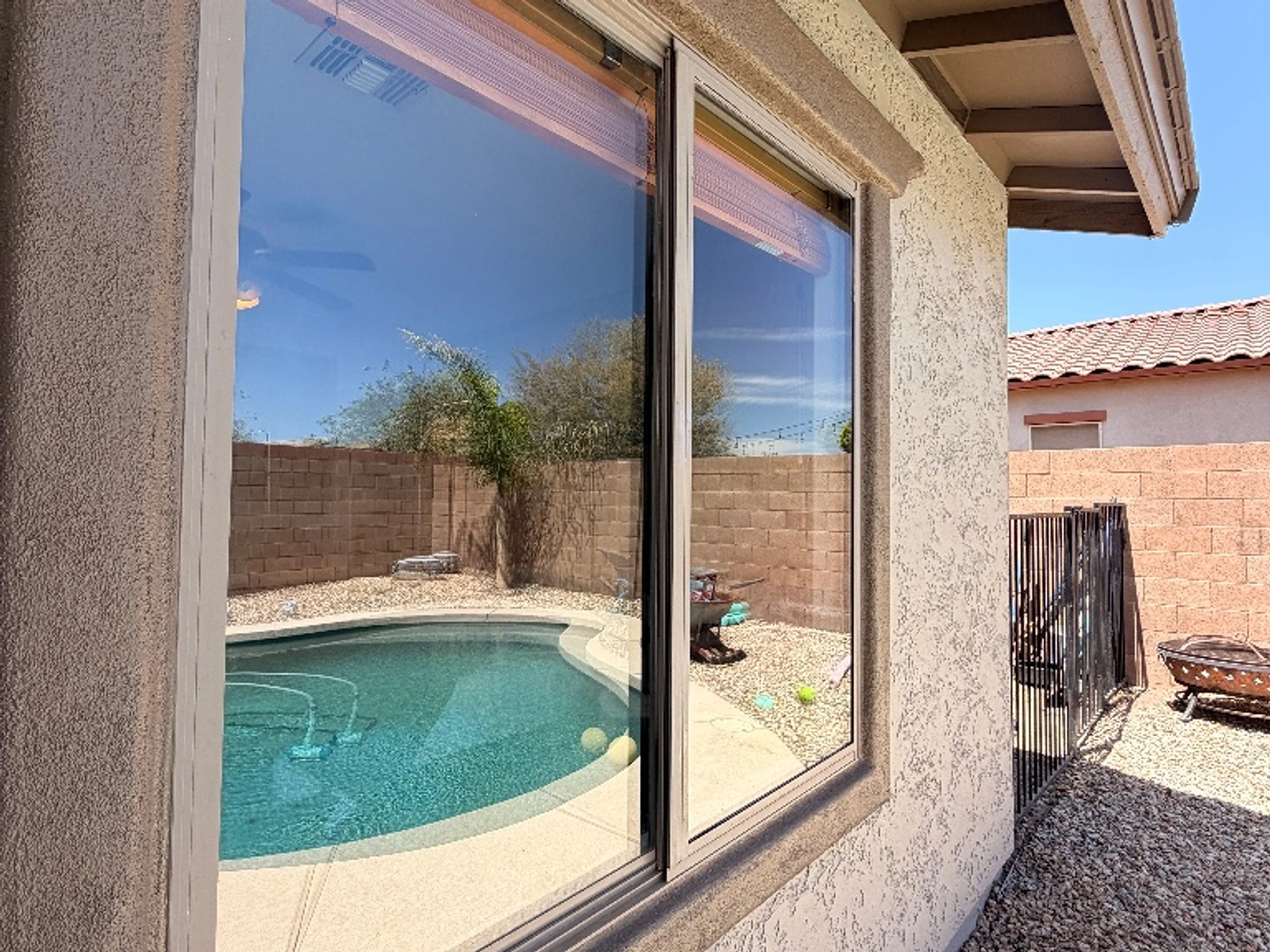 Broken boarded window replaced by Honey Glass AZ - after