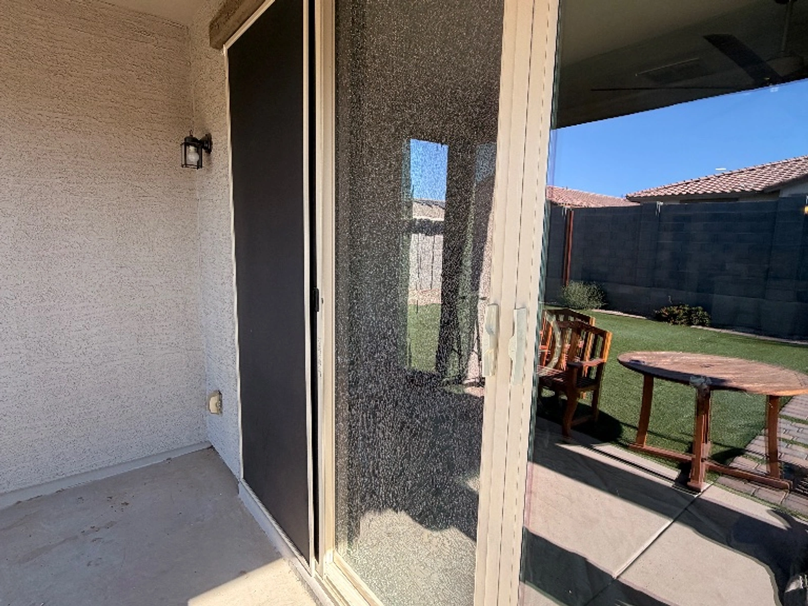 Large Sliding Glass Door Panel Replacement - before