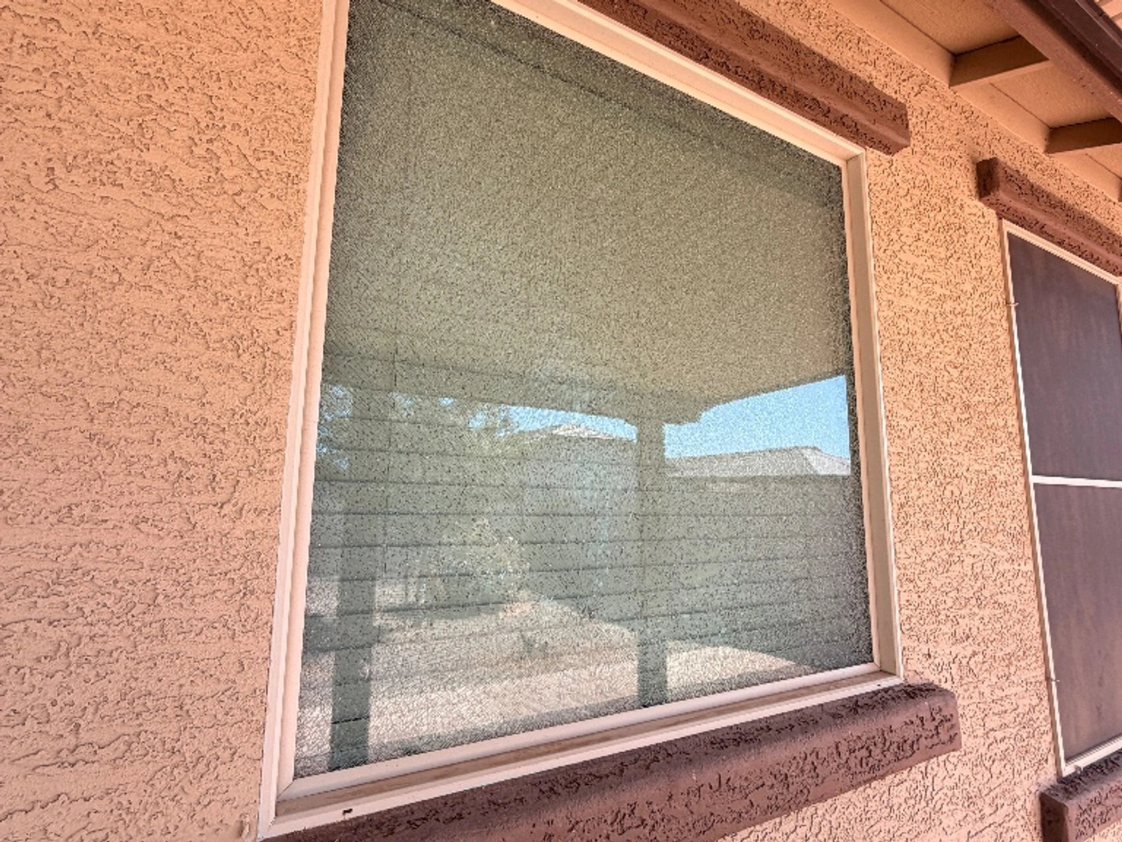 Cracked Window Glass Replacement - before