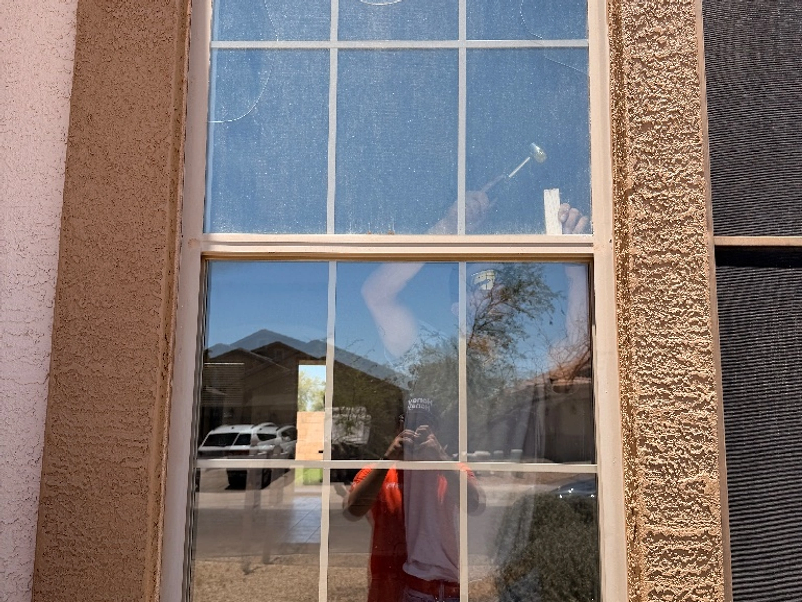 Broken Double-Hung Window Repair - before