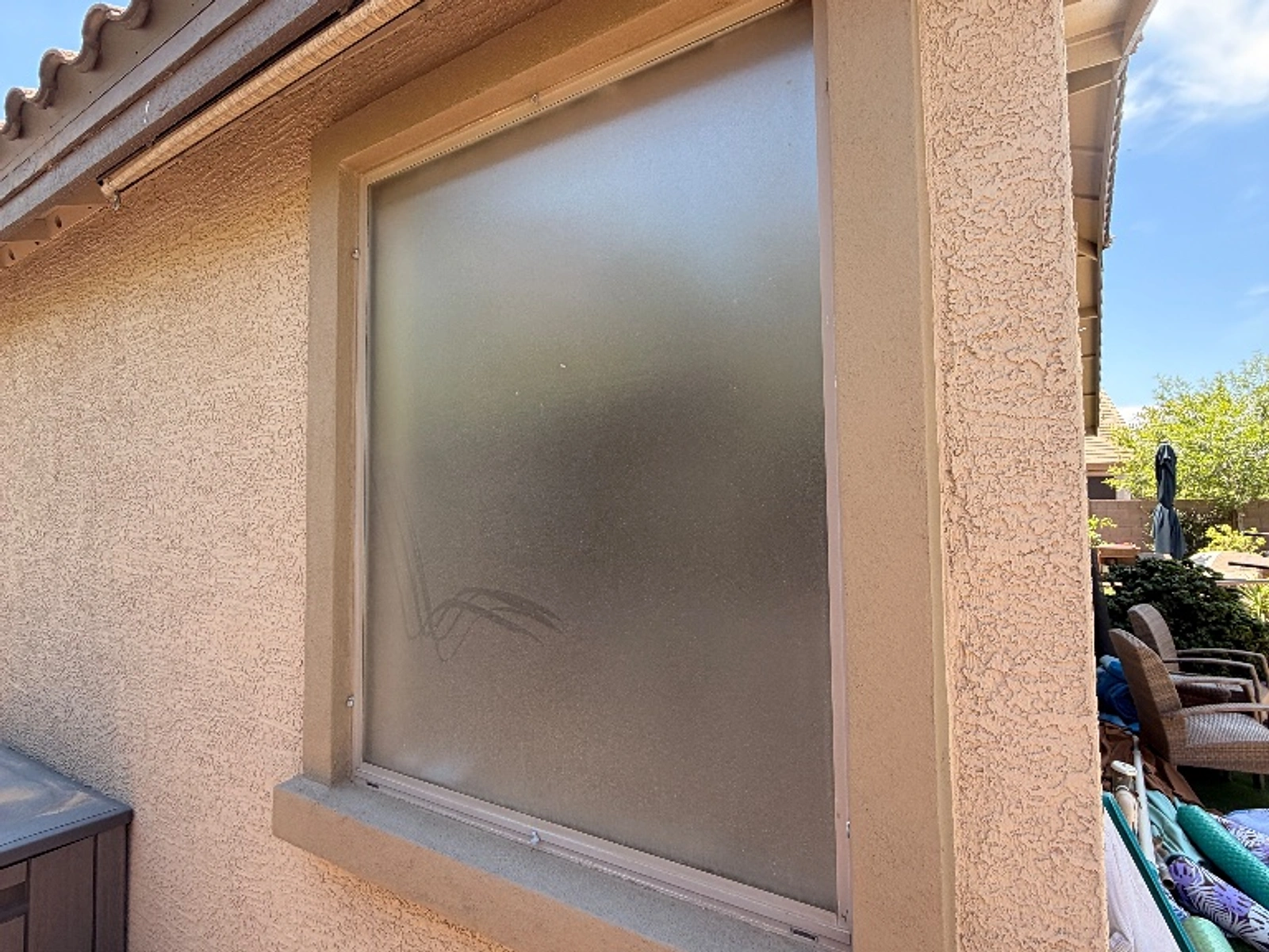 Cracked Patio Slider Replacement - before