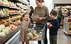 Strategies for Grocery Shopping With Kids During a No Spend Month
