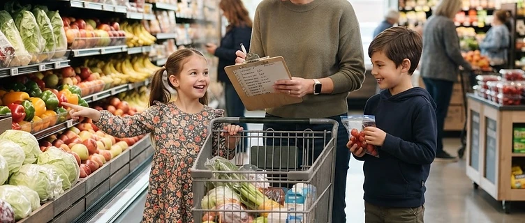 Strategies for Grocery Shopping With Kids During a No Spend Month