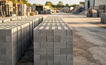 Stack of concrete blocks