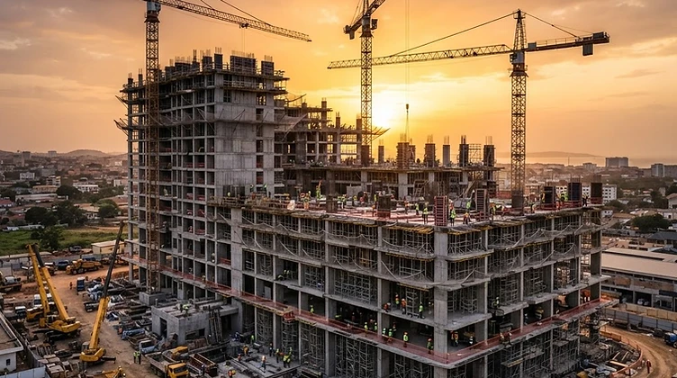Construction professionals on site