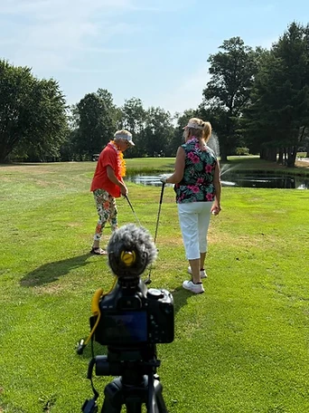 Brook Peterson filming on location at a Wisconsin event