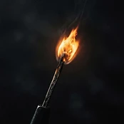 The Senior Rebellion podcast cover art — a burning match