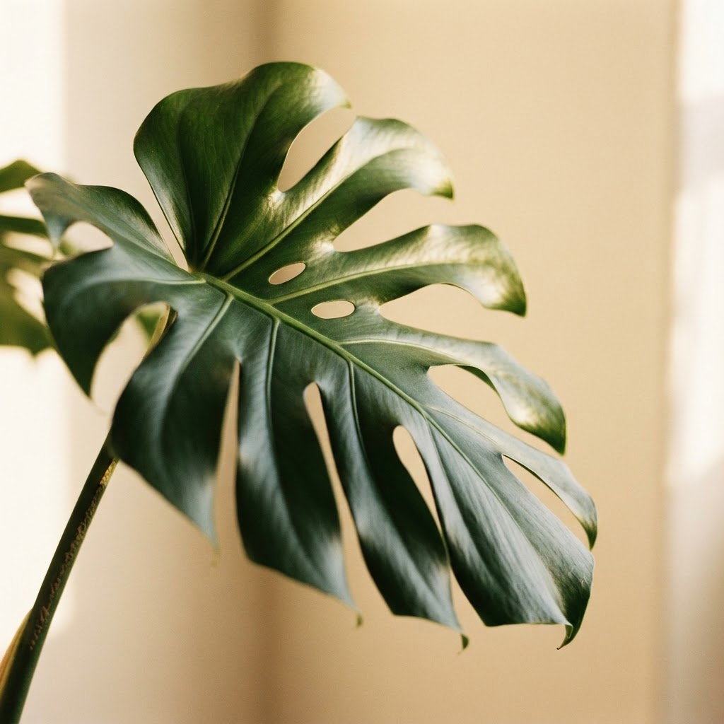 Soft green foliage in warm light