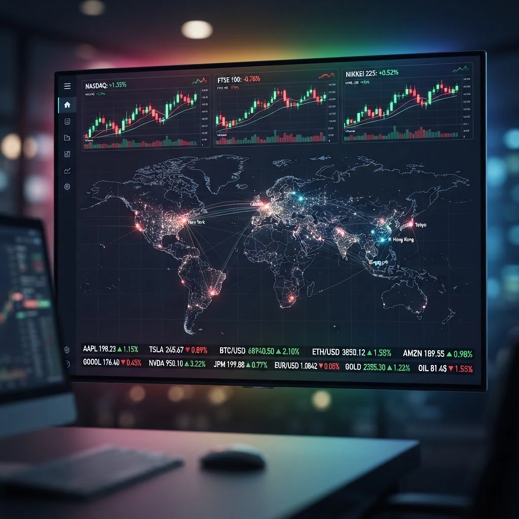 Real-time global market data visualization