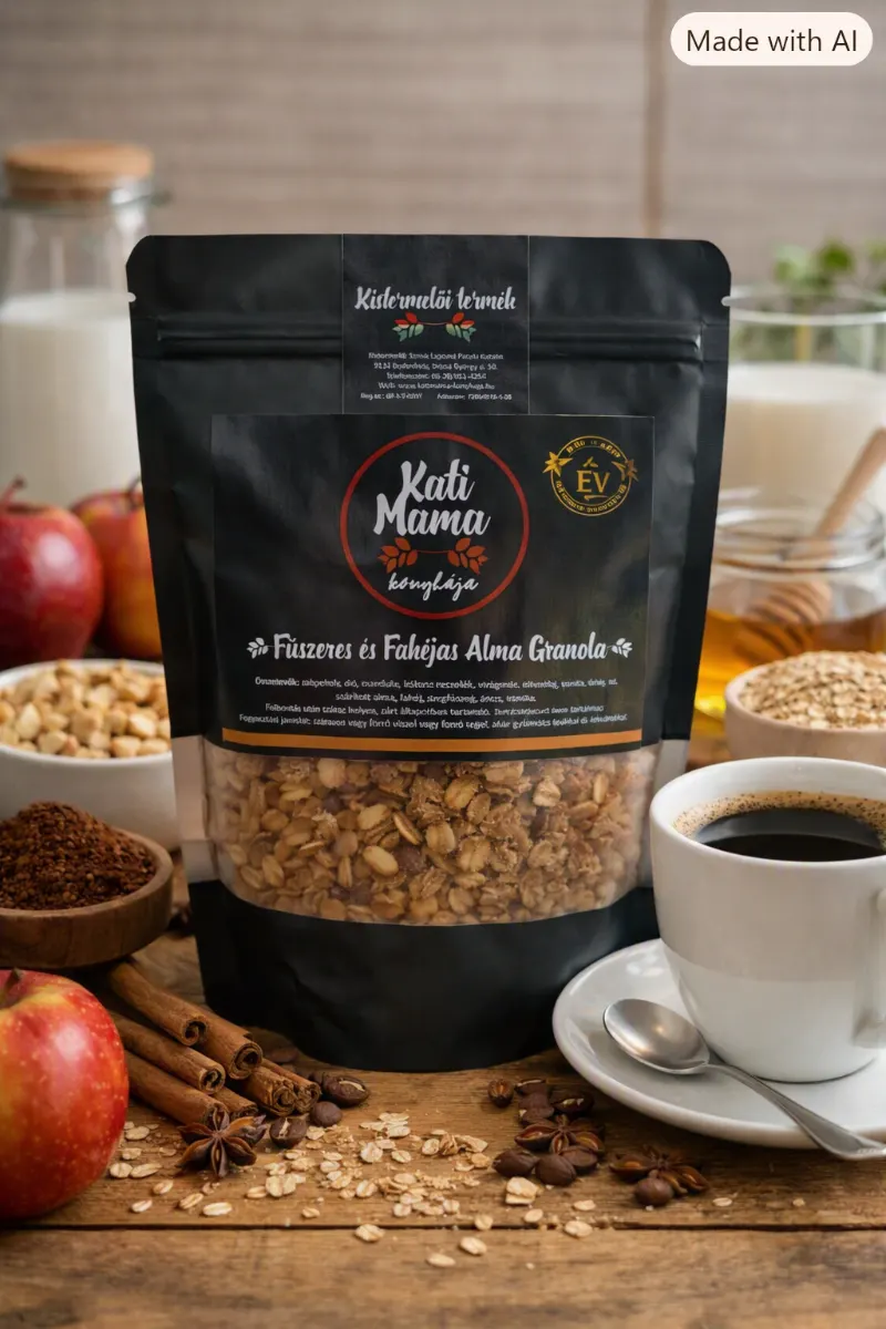 Füszeres fahéjas alma granola