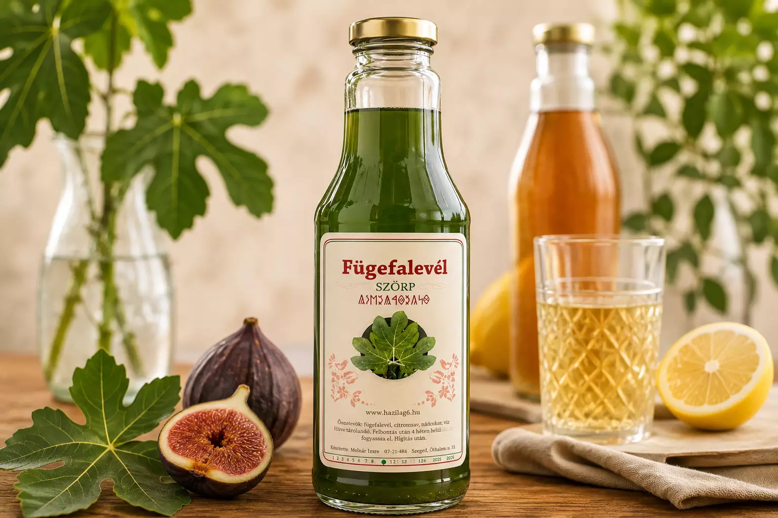 Fügefalevél szörp