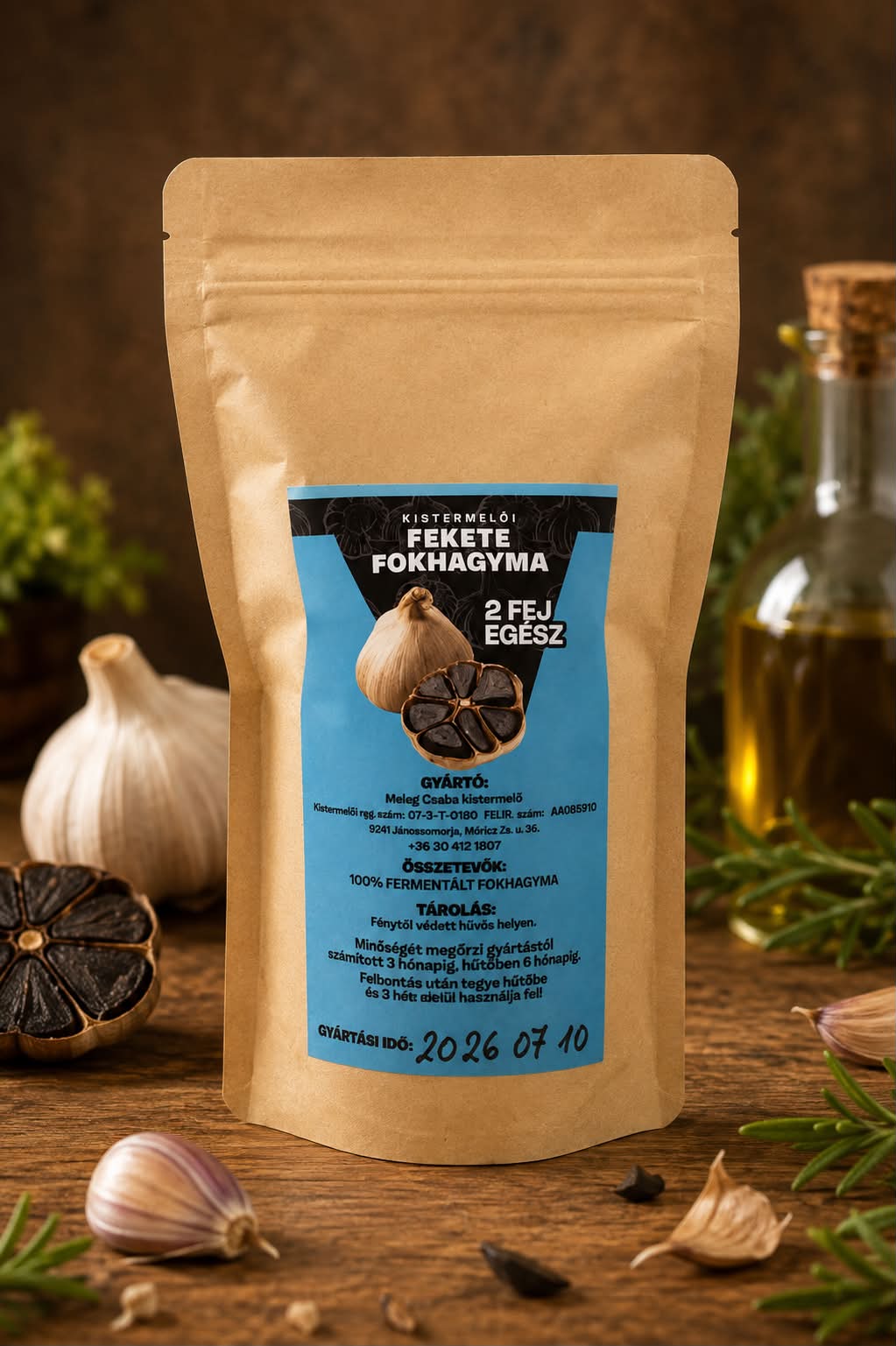 Fermentált fekete fokhagyma