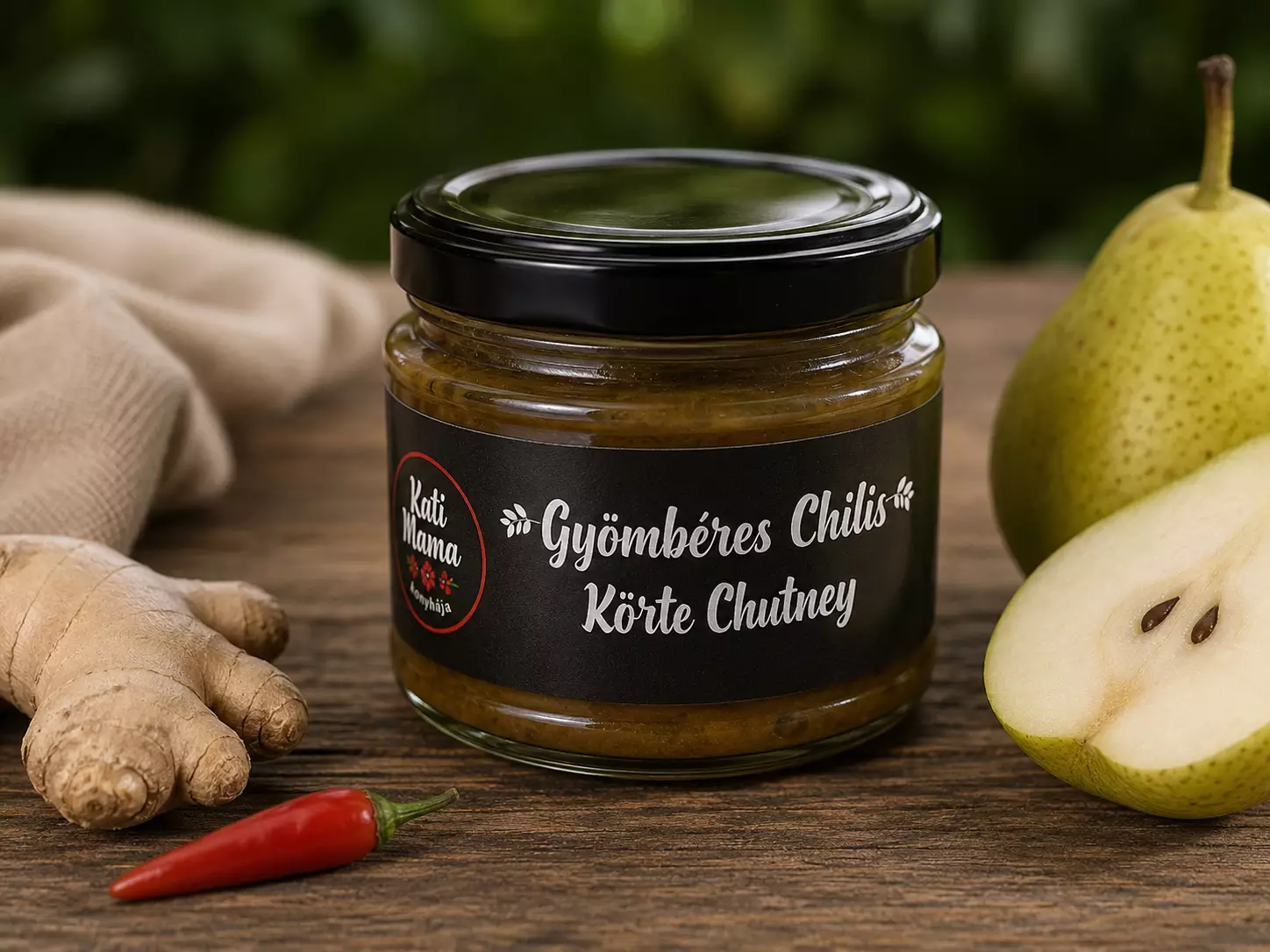 Gyömbéres chilis körte chutney