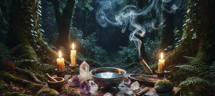 Um altar simples e sagrado para sintonizar sua vibração com o cosmos.