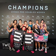 DBDB HYROX Pro Doubles women on the podium at HYROX Shenzhen