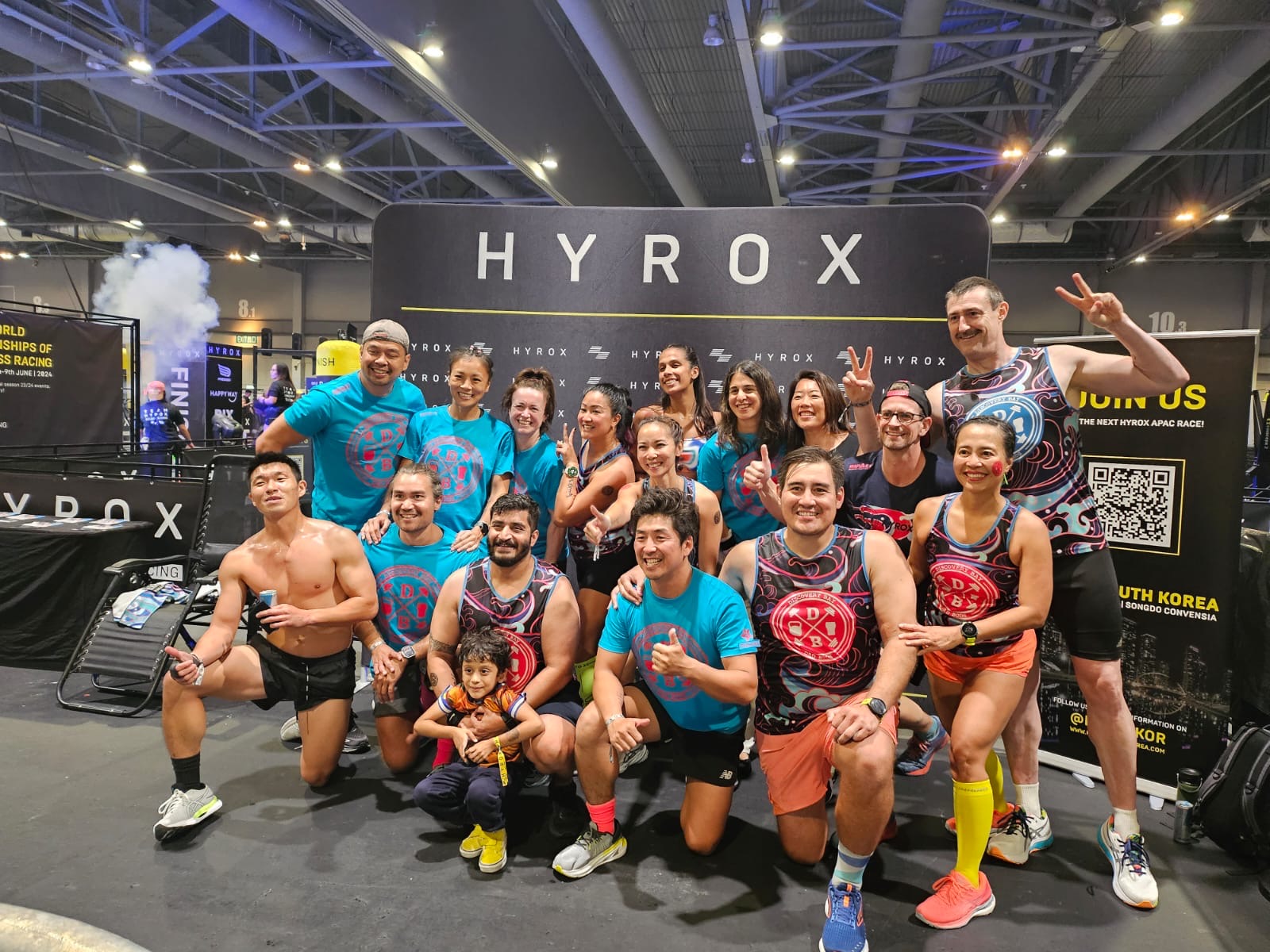 The DBDB crew together on the HYROX event floor