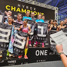 DBDB HYROX athletes on the Champions podium