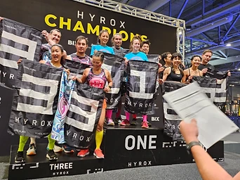DBDB HYROX athletes on the Champions podium